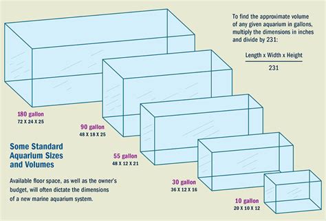fish tank dimensions chart|Most Common Aquarium Sizes Chart (Dimensions And Weight).